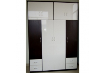 Tủ nhựa nâu trắng